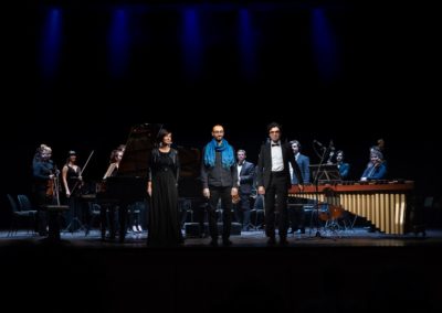 Il concerto dell'arcobaleno di Carlo Prosperi. Con Omar Cecchi e Nima Keshawarzi. Orchestra La Filharmonie. Ph. Claudio Minghi