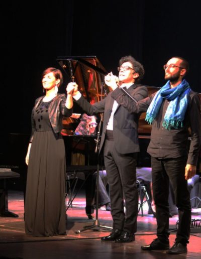 Il concerto dell'arcobaleno di Carlo Prosperi. Con Omar Cecchi, Nima Keshawarzi, orchestra La Filharmonie. Ph. Andrea Politi
